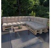 Palettenkissen Rückenkissen für Europaletten 120x40x12, Gesteppt, Beige Palettenkissen Rückenkissen für Europaletten 120x40x12, Gesteppt, Beige