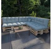 Palettenkissen Rückenkissen für Europaletten 120x40x12, Gesteppt, Blau Palettenkissen Rückenkissen für Europaletten 120x40x12, Gesteppt, Blau