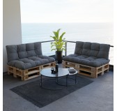 Palettenkissen Sitzkissen für Europaletten 120x80x12 Gesteppt, Grau Palettenkissen Sitzkissen für Europaletten 120x80x12 Gesteppt, Grau