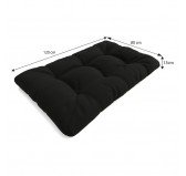 Palettenkissen Sitzkissen für Europaletten 120x80x12 Gesteppt, Schwarz Palettenkissen Sitzkissen für Europaletten 120x80x12 Gesteppt, Schwarz