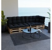 Palettenkissen Sitzkissen für Europaletten 120x80x12 Gesteppt, Schwarz Palettenkissen Sitzkissen für Europaletten 120x80x12 Gesteppt, Schwarz