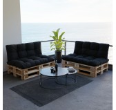 Palettenkissen Sitzkissen für Europaletten 120x80x12 Gesteppt, Schwarz Palettenkissen Sitzkissen für Europaletten 120x80x12 Gesteppt, Schwarz