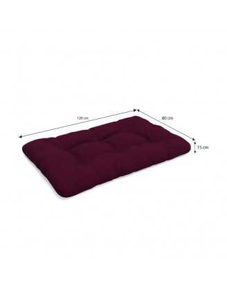 Palettenkissen Sitzkissen für Europaletten 120x80 cm, Gesteppt, Violett