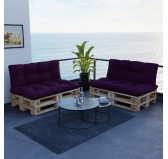 Palettenkissen Sitzkissen für Europaletten 120x80 cm, Gesteppt, Violett Palettenkissen Sitzkissen für Europaletten 120x80 cm, Gesteppt, Violett