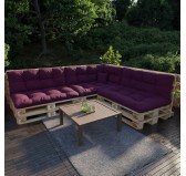 Palettenkissen Sitzkissen für Europaletten 120x80 cm, Gesteppt, Violett Palettenkissen Sitzkissen für Europaletten 120x80 cm, Gesteppt, Violett