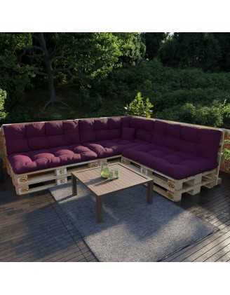 Palettenkissen Sitzkissen für Europaletten 120x80 cm, Gesteppt, Violett