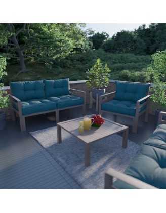 Stuhlkissen Loungekissen Sitzkissen für Stuhl und Gartenstuhl, Dunkelgrün 40x40