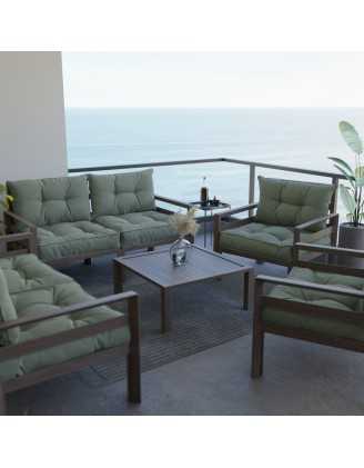 Stuhlkissen Loungekissen Sitzkissen für Stuhl und Gartenstuhl, Grün 70x70