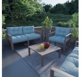 Stuhlkissen Loungekissen Sitzkissen für Stuhl und Gartenstuhl, Blau 40x40 Stuhlkissen Loungekissen Sitzkissen für Stuhl und Gartenstuhl, Blau 40x40
