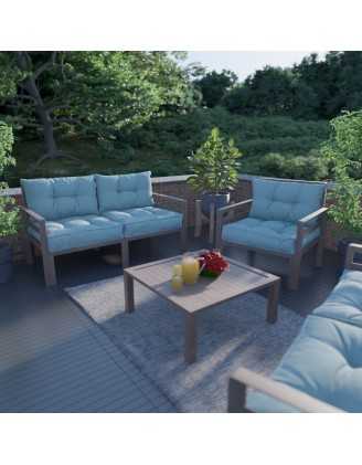 Stuhlkissen Loungekissen Sitzkissen für Stuhl und Gartenstuhl, Blau 40x40