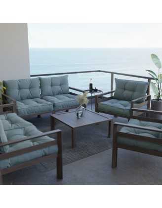 Stuhlkissen Loungekissen Sitzkissen für Stuhl und Gartenstuhl, Blau 70x70
