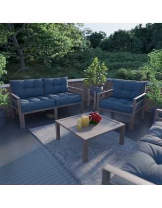Stuhlkissen Loungekissen Sitzkissen für Stuhl und Gartenstuhl, Dunkelblau 70x70