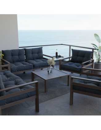 Stuhlkissen Loungekissen Sitzkissen für Stuhl und Gartenstuhl, Dunkelblau 70x70