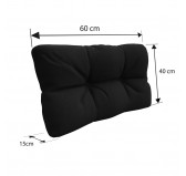 8er Set Palettenkissen - 3x Sitzkissen + 3x Rückenkissen + Seitenkissen + Dekokissen, Wasserabweisend, Gesteppt, Schwarz 8er Set Palettenkissen - 3x Sitzkissen + 3x Rückenkissen + Seitenkissen + Dekokissen, Wasserabweisend, Gesteppt, Schwarz