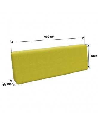 Palettenkissen Rückenkissen für Europaletten 120x40x20/10 cm, Limettengrün