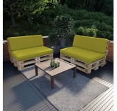 Palettenkissen Rückenkissen für Europaletten 120x40x20/10 cm, Limettengrün Palettenkissen Rückenkissen für Europaletten 120x40x20/10 cm, Limettengrün
