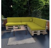 Palettenkissen Rückenkissen für Europaletten 120x40x20/10 cm, Limettengrün Palettenkissen Rückenkissen für Europaletten 120x40x20/10 cm, Limettengrün