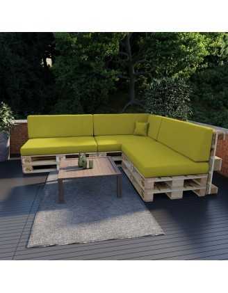 Palettenkissen Rückenkissen für Europaletten 120x40x20/10 cm, Limettengrün