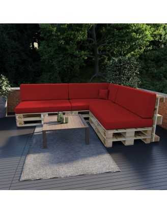Palettenkissen Sitzkissen für Europaletten 120x80 cm, Rot