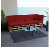 6er Set Palettenkissen - 2x Sitzkissen + 2x Rückenkissen + Seitenkissen + Dekokissen, Rot 6er Set Palettenkissen - 2x Sitzkissen + 2x Rückenkissen + Seitenkissen + Dekokissen, Rot