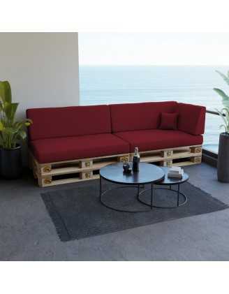 Palettenkissen Sitzkissen für Europaletten 120x80 cm, Bordeaux